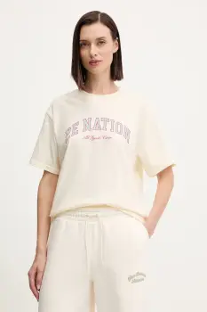 P.E Nation tricou din bumbac Heritage culoarea bej, 253T108 imagine