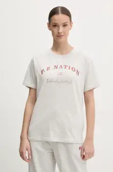 P.E Nation tricou din bumbac Liberation femei, culoarea gri, 251T189 imagine