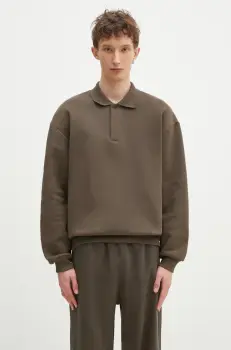 Pangaia hanorac de bumbac culoarea verde, neted, 10002010 imagine