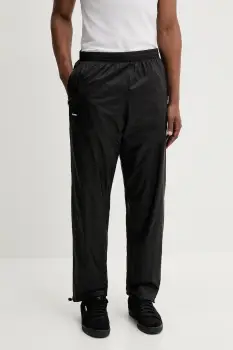 Pangaia pantaloni de trening culoarea negru, neted, 10002131 imagine