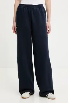 Pangaia pantaloni de trening din bumbac culoarea bleumarin, uni, 10002676 imagine