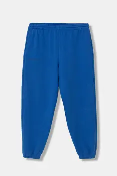 Pangaia pantaloni de trening din bumbac culoarea bleumarin, uni imagine