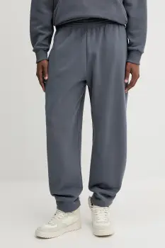 Pangaia pantaloni de trening din bumbac culoarea gri, neted, 10001759 imagine