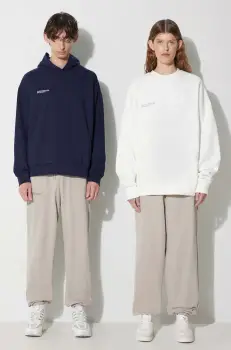 Pangaia pantaloni de trening din bumbac culoarea gri, uni imagine