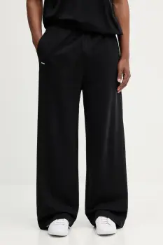 Pangaia pantaloni de trening din bumbac culoarea negru, cu imprimeu, 10002080 imagine