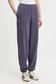 Pangaia pantaloni de trening din bumbac culoarea violet, uni, 10000295 imagine