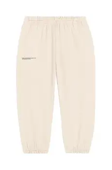 Pangaia pantaloni KIDS' 365 MIDWEIGHT TRACK PANTS culoarea bej, uni, 10000280 imagine