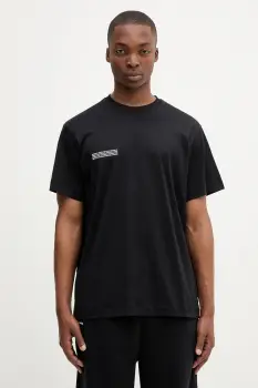 Pangaia tricou din bumbac 3-pack culoarea negru, cu imprimeu, 10002567 imagine