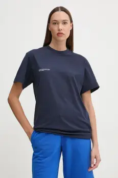 Pangaia tricou din bumbac culoarea albastru marin, cu imprimeu imagine