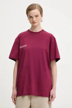 Pangaia tricou din bumbac culoarea bordo, cu imprimeu, 10000287 imagine