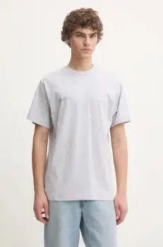 Pangaia tricou din bumbac culoarea gri, cu imprimeu imagine