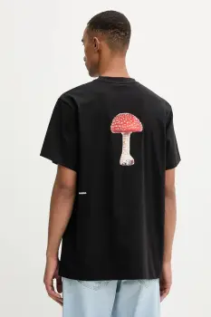 Pangaia tricou din bumbac culoarea negru, cu imprimeu, 10002604 imagine