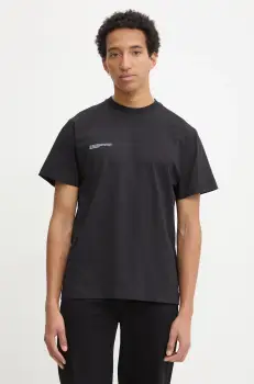 Pangaia tricou din bumbac culoarea negru, cu imprimeu imagine