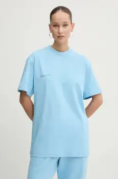 Pangaia tricou din bumbac culoarea turcoaz, cu imprimeu imagine