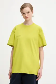 Pangaia tricou din bumbac culoarea verde, cu imprimeu, 10000287 imagine