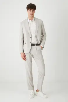 pantaloni culoarea bej, drept imagine