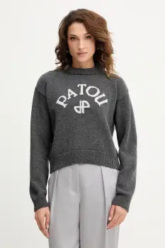 Patou pulover de lana culoarea gri, calduros, KN2788064 imagine