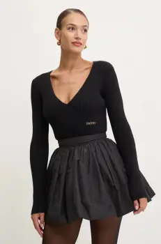 Patou pulover de lana femei, culoarea negru, light, KN1878009 imagine