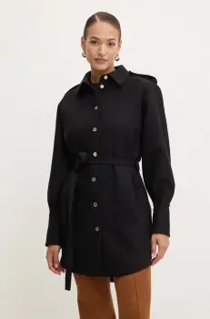 Patou rochie din lana culoarea negru, mini, drept, DR1530189 imagine