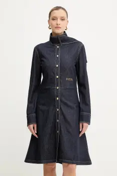 Patou rochie jeans culoarea bleumarin, mini, evazati, DR1940224 imagine