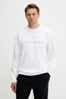 Paul&Shark bluza culoarea alb, cu imprimeu, 15311845 imagine