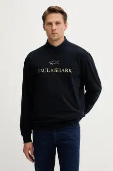 Paul&Shark bluza culoarea bleumarin, cu imprimeu, 15311822 imagine