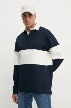 Paul&Shark hanorac de bumbac barbati, culoarea albastru marin, modelator, 14311859 imagine