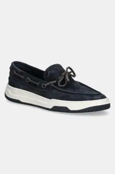 Paul&Shark mocasini din piele intoarsa barbati, culoarea albastru marin, 25418013.13 imagine