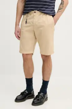 Paul&Shark pantaloni scurti din bumbac barbati, culoarea bej, 25414026 imagine