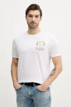 Paul&Shark tricou barbati, culoarea alb, cu imprimeu, 25411075 imagine