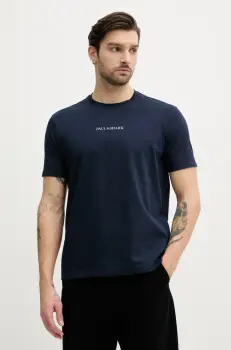 Paul&Shark tricou din bumbac barbati, culoarea albastru marin, cu imprimeu, 25411088 imagine