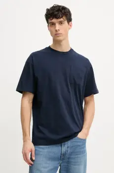 Paul&Shark tricou din bumbac barbati, culoarea albastru marin, cu imprimeu, 25411092 imagine