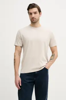 Paul&Shark tricou din bumbac barbati, culoarea bej, neted, 25411047 imagine