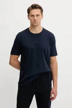 Paul&Shark tricou din bumbac Knitwear culoarea bleumarin, cu imprimeu, 15311641 imagine