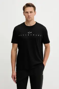 Paul&Shark tricou Knitwear culoarea negru, cu imprimeu, 15311635 imagine