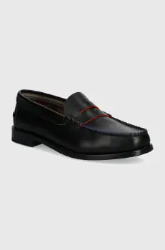 Paul Smith mocasini de piele barbati, culoarea negru, M1S-LID05-NLEA imagine