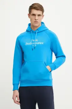 Peak Performance bluza barbati, cu gluga, cu imprimeu imagine