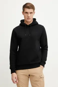 Peak Performance bluza barbati, culoarea negru, cu gluga, neted imagine