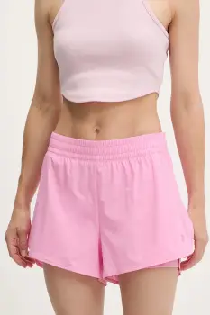 Peak Performance pantaloni scurti outdoor Light culoarea roz, uni, high waist, G80233 imagine