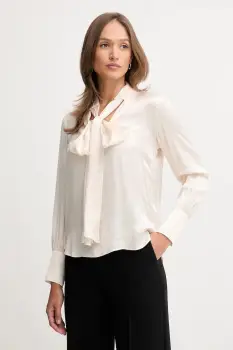 Pedro del Hierro bluza culoarea bej, uni, 6632954 imagine