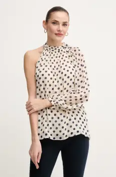 Pedro del Hierro bluza femei, culoarea bej, cu imprimeu, 6639078 imagine