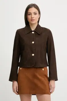 Pedro del Hierro geaca din piele intoarsa imagine