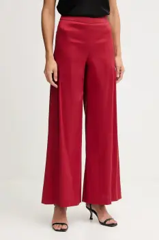 Pedro del Hierro pantaloni culoarea bordo, lat, high waist, 7602521 imagine