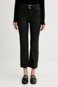 Pedro del Hierro pantaloni culoarea negru, evazati, high waist, 7602532 imagine