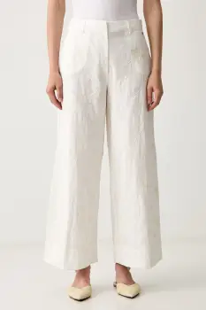 Pedro del Hierro pantaloni pentru femei din bumbac imagine