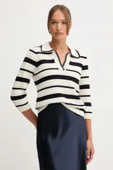 Pedro del Hierro pulover de bumbac culoarea bej, 3512894 imagine