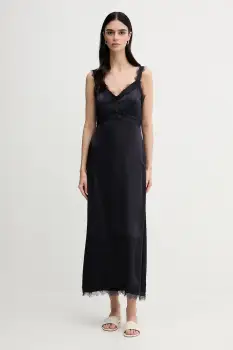 Pedro del Hierro rochie culoarea albastru marin, maxi, evazati imagine