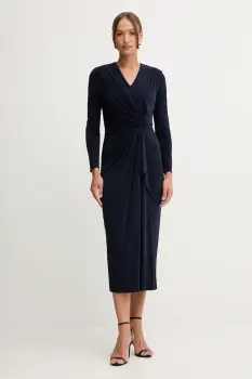 Pedro del Hierro rochie culoarea bleumarin, maxi, drept, 6192934 imagine