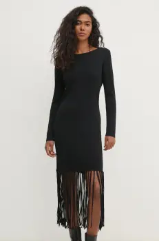 Pedro del Hierro rochie culoarea negru, maxi, drept, 6198624 imagine