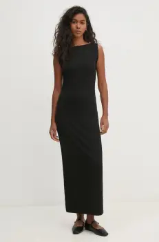 Pedro del Hierro rochie culoarea negru, maxi, mulata, 6198622 imagine